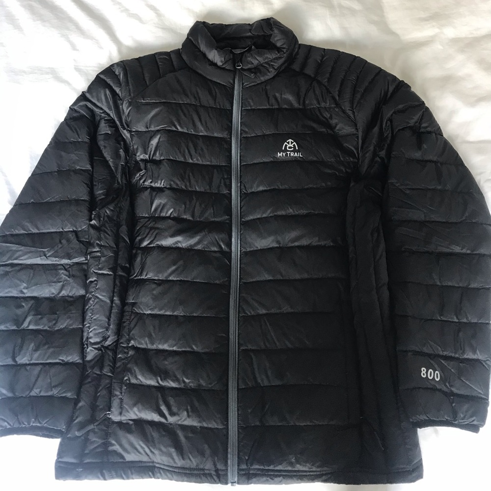 My Trail Men’s 800 fill Down Jacket Black Medium